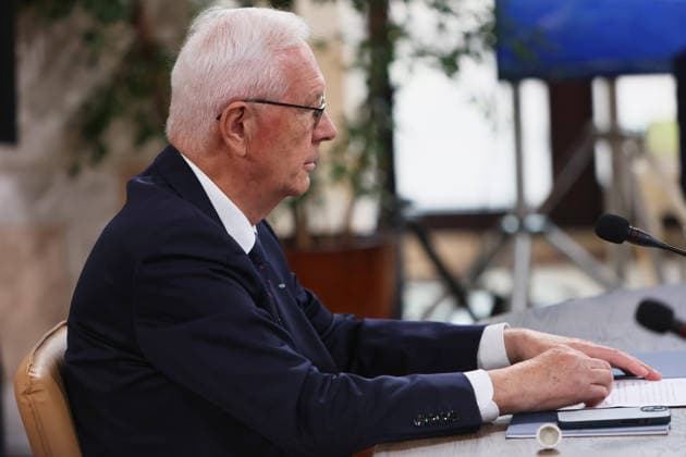 First Vice-President of the Senate of the Czech Republic Jiri Drahos participates in the first plenary session of the Carpathian 8 Summit in Ivano-Frankivsk region, Ukraine, September 18, 2026. On this day, President of Ukraine Volodymyr Zelenskyy announced the launch of a new format - the Carpathian Eight (C8) - comprising Austria, the Czech Republic, Hungary, Poland, Romania, Serbia, Slovakia, and Ukraine. (Photo by Yurii Rylchuk Ukrinform) Carpathian 8 Summit in western Ukraine  Copyright: xYuriixRylchukx
