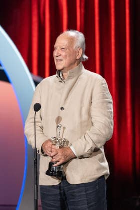 74th San Sebastian International Film Festival SAN SEBASTIAN, SPAIN - SEPTEMBER 18: British Actor Orlando Bloom presents the Donostia Award to German director Werner Herzog at the Kursaal Palace during the opening gala of the 74th San Sebastian International Film Festival, in San Sebastian, Spain on September 18, 2026. Javi Julio Anadolu San Sebastian Spain. Editorial use only. Please get in touch for any other usage.  Copyright: x2026xAnadoluxJavixJuliox