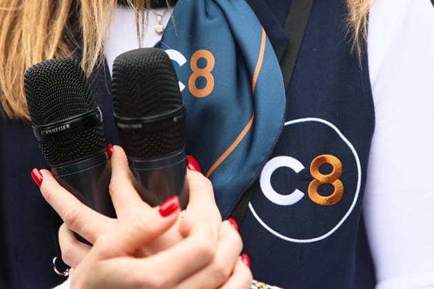A woman holds two microphones during a news conference at the Carpathian 8 Summit in Ivano-Frankivsk region, Ukraine, September 18, 2026. On this day, President of Ukraine Volodymyr Zelenskyy announced the launch of a new format - the Carpathian Eight (C8) - comprising Austria, the Czech Republic, Hungary, Poland, Romania, Serbia, Slovakia, and Ukraine. (Photo by Yurii Rylchuk Ukrinform) Carpathian 8 Summit in western Ukraine  Copyright: xYuriixRylchukx