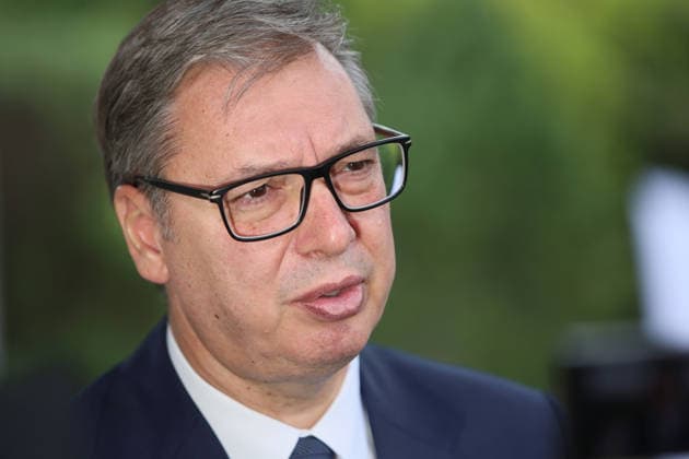 President of Serbia Aleksandar Vucic attends the Carpathian 8 Summit in Ivano-Frankivsk region, Ukraine, September 18, 2026. On this day, President of Ukraine Volodymyr Zelenskyy announced the launch of a new format - the Carpathian Eight (C8) - comprising Austria, the Czech Republic, Hungary, Poland, Romania, Serbia, Slovakia, and Ukraine. (Photo by Yurii Rylchuk Ukrinform) Carpathian 8 Summit in western Ukraine  Copyright: xYuriixRylchukx