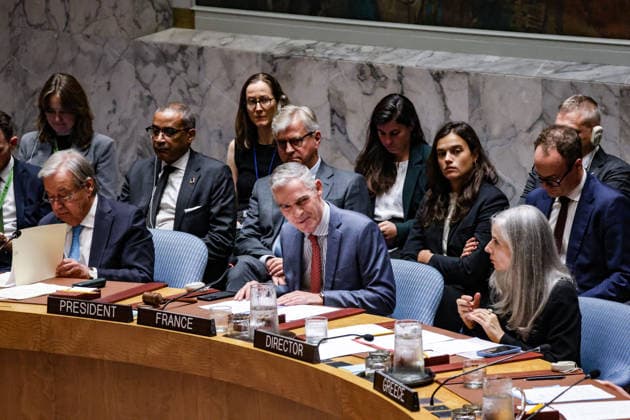 September 18, 2026, New York, New York, United States: French Permanent Representative to the United Nations JEROME BONNAFONT, President of the Security Council for September, speaks during a Security Council meeting on United Nations peacekeeping operations at UN Headquarters. New York United States  - ZUMAo116 20260918_znp_o116_050 Copyright: xBiancaxOterox
