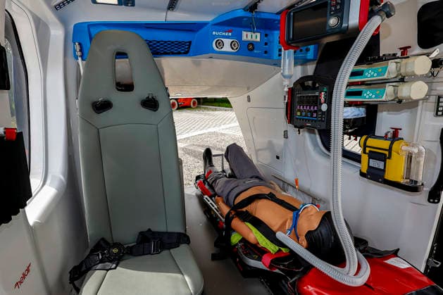 AirMed World Congress 2026 AirMed World Congress 2026 Airbus H 140, new generation, cabin with patient compartment Munich Bergson Kunstkraftwerk Bavaria, Germany