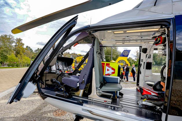 AirMed World Congress 2026 AirMed World Congress 2026 Airbus H 140, new generation, cabin with patient compartment on the right, cockpit on the left Munich Bergson Kunstkraftwerk Bavaria, Germany