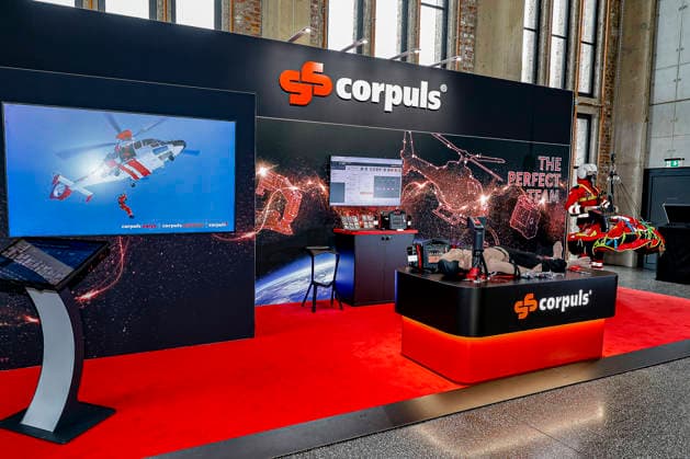 AirMed World Congress 2026 AirMed World Congress 2026 Exhibition booth of medical technology manufacturer GS Corpuls Munich, Bergson Kunstkraftwerk, Bavaria, Germany