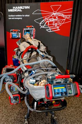 AirMed World Congress 2026 AirMed World Congress 2026 Exhibition booth of medical technology manufacturer Hamilton Medical Munich Bergson Kunstkraftwerk Bavaria, Germany