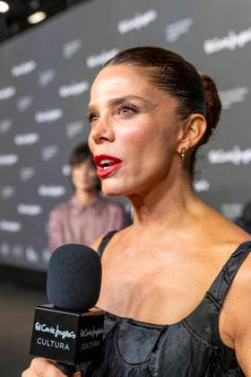 September 18, 2026, Madrid, Madrid, Spain: JUANA ACOSTA speaks to the press during the closing party for MBFW Madrid at the Reina SofoÂ­a Museum on September 18, 2026, in Madrid, Spain. Madrid Spain  - ZUMAc312 20260918_zsp_c312_102 Copyright: xOscarxManuelxSanchezx