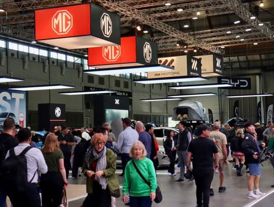 SYDNEY, AUSTRALIA - SEPTEMBER 18: A general view shows vehicles from Chinese automakers on display during the Everything Electric Sydney exhibition on September 18, 2026 in Sydney, Australia. The international touring event, which runs until September 20, features electric vehicles, home energy products, test drives and industry forums at Sydney Olympic Park.  Copyright: xChinaxNewsxServicex 111667754226