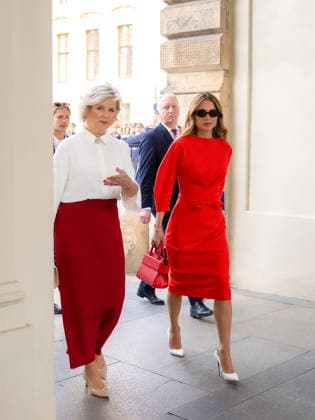 18-09-2026 Czech Eva Pavlova and Queen Rania of Jordan visited the St. Vitus Cathedral in Prague Castle, Prague, the Czech Republic.  Copyright: xPPEx