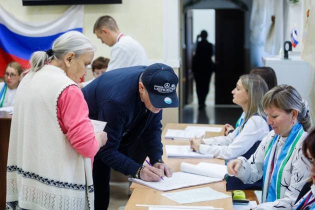 Russia. Berezovsky, Sverdlovsk region. Elections at the polling station in the Wedding House. IlyaxMoskovets