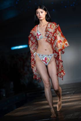 Ginny Litscher Catwalk Show 2026 A model walks the runway at the Ginny Litscher Catwalk Show 2026 at The Haymarket Hotel on September 18, 2026 in London, England., Credit:Lounis Tiar Avalon United Kingtom, London, Haymarket Hotel  Copyright: xLounisxTiarx xAvalonx 1136246989