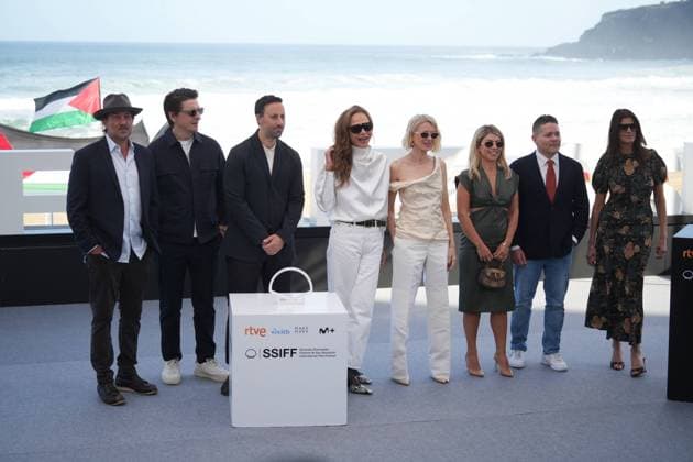 Naomi Watts, Ben Shirinian and Lena Olin at photocall for film The Housewife during the 74nd San Sebastian Film Festival in San Sebastian, Spain, on Saturday, 19 September, 2026 Cordon Press 