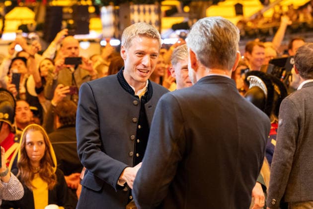 Dominik Krause, Mayor of Munich, in an interview with BR; Oktoberfest 2026 Opening in Munich, September 19, 2026, Munich, Bavaria, Germany Copyright: xkolbert-press UlrichxGamelx
