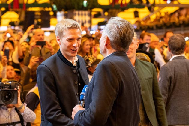 Dominik Krause, Mayor of Munich, in an interview with BR; Oktoberfest 2026 Opening in Munich, September 19, 2026, Munich, Bavaria, Germany Copyright: xkolbert-press UlrichxGamelx
