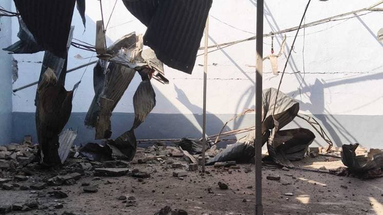 Aftermath of deadly police compound attack in Khyber Pakhtunkhwa KOHAT, PAKISTAN - SEPTEMBER 19: A view shows the aftermath of a deadly suicide bombing and armed assault as security forces and emergency personnel operate around the targeted police compound in Kohat district of Khyber Pakhtunkhwa province, Pakistan on September 19, 2026, after a 20-hour clearance operation concluded. The extensive confrontation and aftermath raised the total casualties to 24 people martyred—including 17 police officers and seven civilians—while eight terrorists were killed and 130 others, among them 71 policemen, sustained injuries during the prolonged assault and counter-terror sweep. Stringer Anadolu Kohat Pakistan. Editorial use only. Please get in touc  Copyright: x2026xAnadoluxStringerx