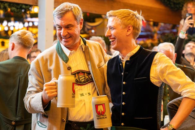 Dr. Markus Söder, Minister-President of the Free State of Bavaria; Dominik Krause, Mayor of Munich; 2026 Oktoberfest Opening in Munich; September 19, 2026, Munich, Bavaria, Germany Copyright: xkolbert-press UlrichxGamelx