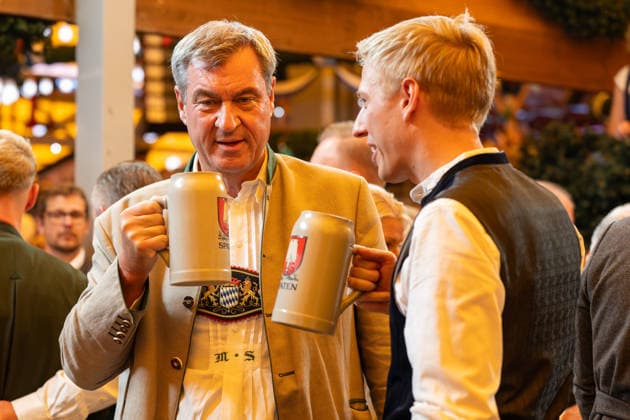 Dr. Markus Söder, Minister-President of the Free State of Bavaria; Dominik Krause, Mayor of Munich; 2026 Oktoberfest Opening in Munich; September 19, 2026, Munich, Bavaria, Germany Copyright: xkolbert-press UlrichxGamelx