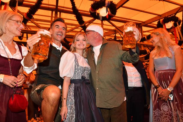 Florian Silbereisen, DJ Otzi with daughter Lisa, 2026 Oktoberfest Opening, Theresienwiese, Schottenhammel Festival Tent, Oktoberfest, Munich, September 19, 2026