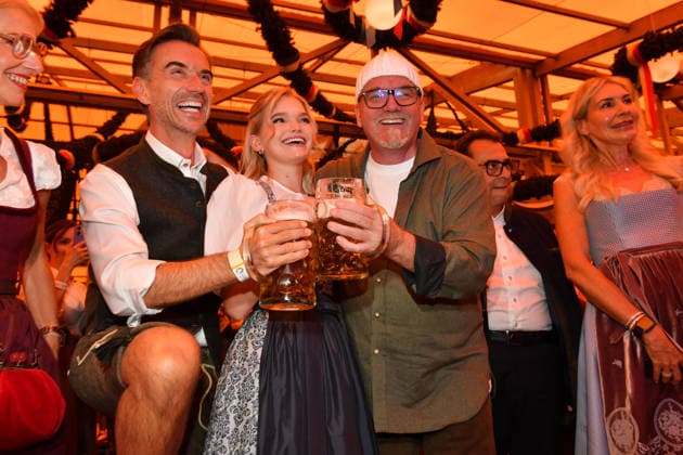 Florian Silbereisen, DJ Otzi with daughter Lisa, 2026 Oktoberfest Opening, Theresienwiese, Schottenhammel Festival Tent, Oktoberfest, Munich, September 19, 2026