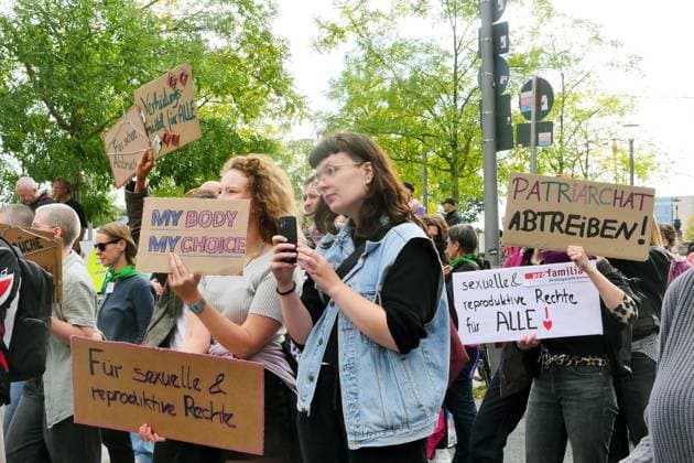 September 19, 2026, Berlin, Germany: Rally organized by the Alliance for Sexual Self-Determination in support of legal abortions at Berlin Central Station