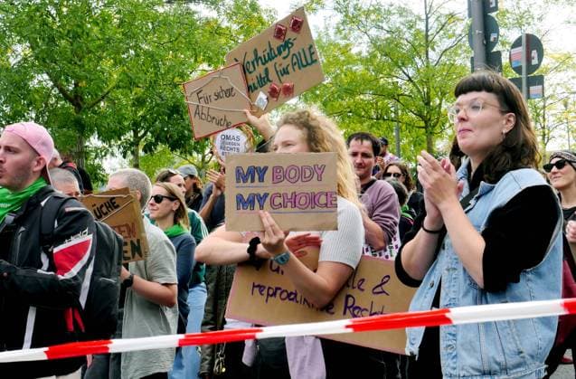September 19, 2026, Berlin, Germany: Rally organized by the Alliance for Sexual Self-Determination in support of legal abortions at Berlin Central Station
