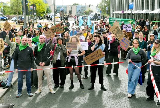 September 19, 2026, Berlin, Germany: Rally organized by the Alliance for Sexual Self-Determination in support of legal abortions at Berlin Central Station