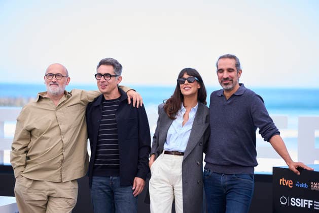 September 19, 2026, Madrid, Madrid, Spain: Belen Cuesta, Javier Camara, Berto Romero, Javier Ruiz Caldera attended 5 minutos mas Photocall during 74th San Sebastian International Film Festival at Kursaal Palace on September 19, 2026 in Donostia San Sebastian, Spain Madrid Spain - ZUMAg15_ 20260919_zaf_g15_139 Copyright: xJackxAbuinx