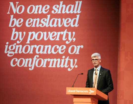 . 19 09 2026. Brighton, United Kingdom. Lib Dem Conference Brighton. Dr Al Pinkerton on Day one of the Liberal Democrats party conference at the Brighton Centre.  xMartynxWheatleyx xi-Imagesx IIM-27017-0043