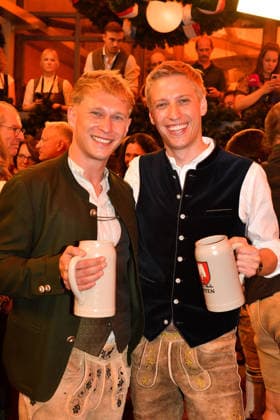 Sebastian Mueller and Munich Mayor Dominik Krause at the opening of Oktoberfest on September 19, 2026, in Munich. Sebastian Mueller and Dominik Krause, Munich’s mayor, during the 2026 Oktoberfest Wiesn opening at the Schottenhamel tent at Theresienwiese on September 19, 2026, in Munich, Germany; Oktoberfest Opening 2026 in Munich