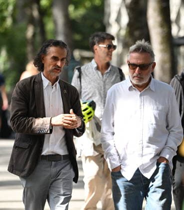Catherine Ringer Funeral at Montmartre Cemetery - Paris Bruno Moynot (R) arriving at the funeral of Catherine Ringer, legendary French artist and singer of rock duo Les Rita Mitsouko, at Montmartre cemetery in Paris, France on September 19, 2026. Author, composer and performer over 40 years of artistic commitment, Catherine Ringer died of an aggressive cancer on September 14. Photo by Florian Poitout ABACAPRESS.COM Paris France  Copyright: xPoitoutxFlorian ABACAx