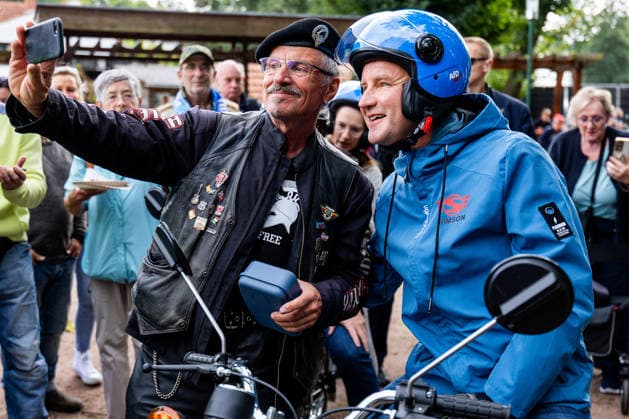 September 19, 2026, GER, Current Political News, AfD Party Festival: Bjoern Hoecke (pictured) organized a Simson motorcycle ride in collaboration with the AfD party as one of the event’s activities. 99848 Wutha Farnroda, Schlosspark, Thuringia, Germany