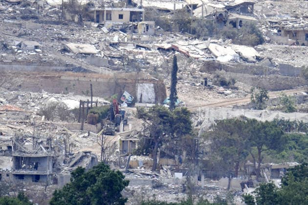 Houses demolished in southern Lebanon TYRE, LEBANON - SEPTEMBER 19: Houses are seen demolished in the town of Al-Mansouri in the Tyre district of southern Lebanon following demolitions carried out by the Israeli army, despite a ceasefire and framework agreement, on September 19, 2026. Houssam Shbaro Anadolu Tyre Lebanon. Editorial use only. Please get in touch for any other usage.  Copyright: x2026xAnadoluxHoussamxShbarox