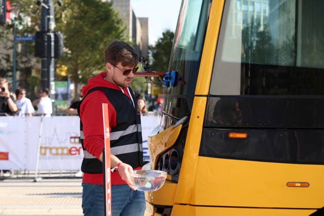 TRAM-EM 2026 European Tram Driver Championships in Warsaw Photo. Dawid Wolski East News, The 12th European Tram Driver Championship in front of the Palace of Culture and Science on Marsza?kowska Street, on 19 September 2026. The competition will feature 26 teams from European cities and an Australian team from Melbourne. Each city was represented by two-person teams, consisting of a female and a male train operator. They competed in events that required precision and attention to detail?qualities essential for the day-to-day work of a train operator. EN_01684519_0002 