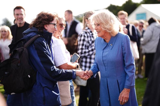 . 19 09 2026. United Kingdom. Queen Camilla attends The Queen s Reading Room Festival at Chatsworth House in Derbyshire, United Kingdom.  xPoolx xi-Imagesx IIM-27018-0018