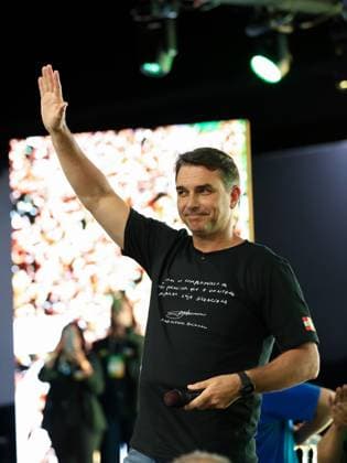 RECORD DATE NOT STATED Comicio Flavio Bolsonaro em Chapeco CHAPECO (SC), September 19, 2026 POLITICS CAMPAIGN Presidential candidate Flavio Bolsonaro visits the city of Chapeco, Santa Catarina, to campaign at the Plinio Arlindo de Nez Culture and Events Center this Saturday afternoon (19). IMAGO Isabela da Silva Santa Catarina Brasil Copyright: xIsabelaxdaxSilvax