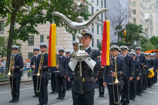September 19, 2026, New York, New York, USA: German NATO military in the annual German American Steuben Parade marched up Fifth Avenue .celebrating the German American community and Prussian General Friedrich Wilheim Von Steuben.who served with General George Washington during the Revolutionary War. It honors German American.identity with social clubs, religious groups, schools, sport clubs and musicians from Germany. New York USA  - ZUMAh156 20260919_znp_h156_005 Copyright: xMiloxHessx