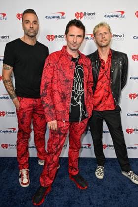 iHeartRadio Music Festival, night 2 Arrivals for the iHeartRadio Music Festival, night 2 at T-Mobile arena. 19 Sep 2026 Pictured: (L-R) Chris Wolstenholme, Matt Bellamy and Dominic Howard of Muse.  Copyright: xThexMegaxAgencyxMBS MEGAx