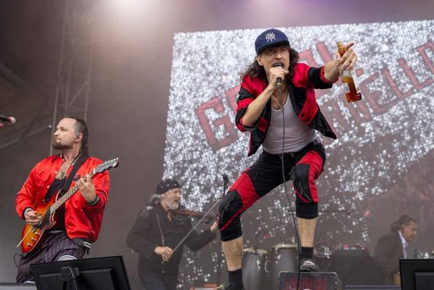 September 19, 2026, Chicago, Illinois, USA: LEO MINTEK, SERGEY RYABTSEV, EUGENE HUTZ of Gogol Bordello during Riot Fest Music Festival in Chicago, Illinois Chicago USA  - ZUMAs135 20260919_zap_s135_124 Copyright: xDanielxDeSloverx