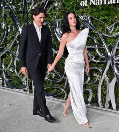 Katy Perry and former Prime Minister of Canada Justin Trudeau attend the Lucas Museum of Narrative Art opening night at Exposition Park in Los Angeles on Saturday, September 19, 2026.  LAP2026091904 JIMxRUYMEN