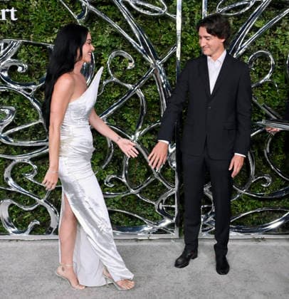 Katy Perry and former Prime Minister of Canada Justin Trudeau attend the Lucas Museum of Narrative Art opening night at Exposition Park in Los Angeles on Saturday, September 19, 2026.  LAP2026091909 JIMxRUYMEN