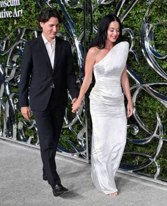 Katy Perry and former Prime Minister of Canada Justin Trudeau attend the Lucas Museum of Narrative Art opening night at Exposition Park in Los Angeles on Saturday, September 19, 2026.  LAP2026091903 JIMxRUYMEN