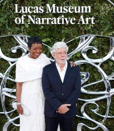 Lucas Museum Of Narrative Art Opening Night in Los Angeles Lucas Museum Of Narrative Art Opening Night at The Lucas Museum in Los Angeles, California on 9 19 26. 19 Sep 2026 Pictured: Mellody Hobson, George Lucas.  Copyright: xThexMegaxAgencyxRiverx xMEGAx