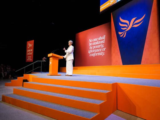 Liberal Democrat Autumn Conference 2026 on Sunday 20 September 2026 Daisy Cooper, Deputy Leader Of The Liberal Democrats And Mp For St Albans addresses the Liberal Democrat Autumn Conference 2026 on Sunday 20 September 2026 at Brighton Centre, Brighton. ., Credit:Julie Edwards Avalon  Copyright: xJuliexEdwardsx xAvalonx 1136696265
