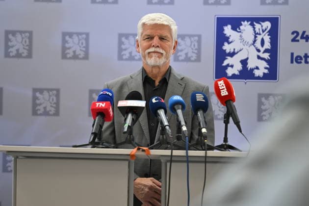Czech President Petr Pavel speaks with journalists before his departure for UN General Assembly session in USA in Prague, Czech Republic, September 20, 2026. (CTKxPhoto MichaelaxRihova) CTKPhotoP2026092003551  CTKPhotoP2026092003551