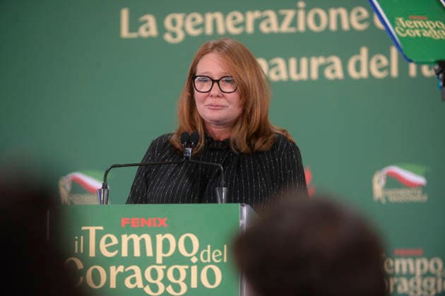 IPA88757233 - Rome Fenix 2026 National Youth Festival: Carla Masiello, mother of Giovanni Tamburi, a victim of the Crans Montana incident, is pictured  Copyright: xSTEFANOxCAROFEIx xFOTOGRAMMAx xSTEFANOxCAROFEIx IPA88757233