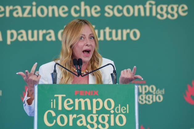 September 20, 2026, Rome, Rome, Italy: Prime Minister of Italy and Fratelli d Italia politician Giorgia Meloni speaks at the Fenix event organized by GioventÃ¹ Nazionale in Rome on September 20, 2026. Rome Italy  - ZUMAn299 20260920_zip_n299_014 Copyright: xVincenzoxNuzzolesex