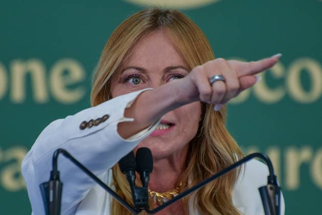 September 20, 2026, Rome, Rome, Italy: Prime Minister of Italy and Fratelli d Italia politician Giorgia Meloni speaks at the Fenix event organized by GioventÃ¹ Nazionale in Rome on September 20, 2026. Rome Italy  - ZUMAn299 20260920_zip_n299_033 Copyright: xVincenzoxNuzzolesex