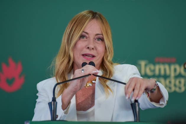 September 20, 2026, Rome, Rome, Italy: Prime Minister of Italy and Fratelli d Italia politician Giorgia Meloni speaks at the Fenix event organized by GioventÃ¹ Nazionale in Rome on September 20, 2026. Rome Italy  - ZUMAn299 20260920_zip_n299_039 Copyright: xVincenzoxNuzzolesex