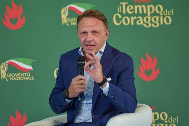 September 20, 2026, Rome, Rome, Italy: Minister of Agriculture, Food Sovereignty and Forestry and Fratelli d Italia politician Francesco Lollobrigida speaks at the Fenix event organized by GioventÃ¹ Nazionale in Rome on September 20, 2026. Rome Italy  - ZUMAn299 20260920_zip_n299_044 Copyright: xVincenzoxNuzzolesex