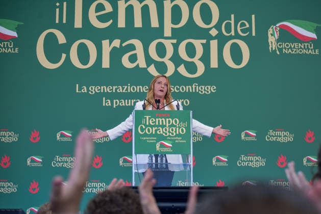 September 20, 2026, Rome, Rome, Italy: Prime Minister of Italy and Fratelli d Italia politician Giorgia Meloni speaks at the Fenix event organized by GioventÃ¹ Nazionale in Rome on September 20, 2026. Rome Italy - ZUMAn299 20260920_zip_n299_018 Copyright: xVincenzoxNuzzolesex