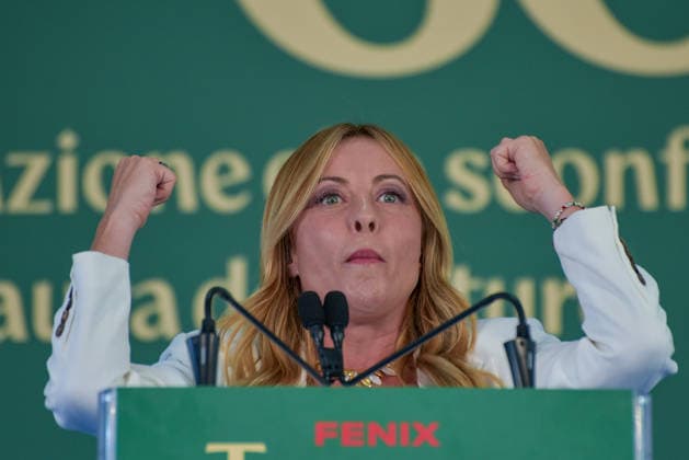September 20, 2026, Rome, Rome, Italy: Prime Minister of Italy and Fratelli d Italia politician Giorgia Meloni speaks at the Fenix event organized by GioventÃ¹ Nazionale in Rome on September 20, 2026. Rome Italy - ZUMAn299 20260920_zip_n299_024 Copyright: xVincenzoxNuzzolesex